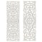 Set of 2 White Mango Wood Farmhouse Abstract Wall Decor, 16" x 48"